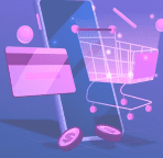 shopping cart and coins