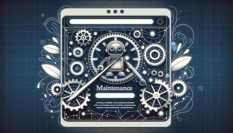 Illustration of a website under maintenance