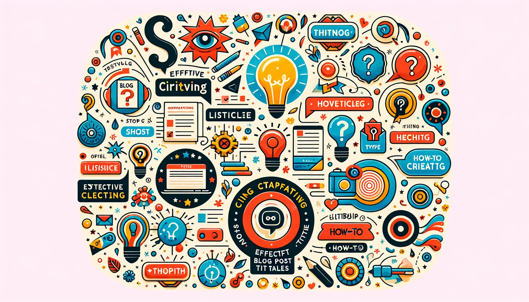 A visual representation of different types of blog post titles.